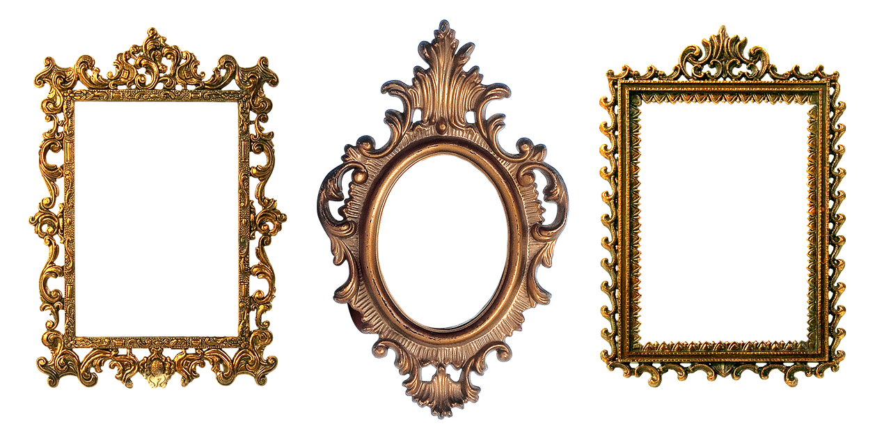 Image - frame carved gold design filigreed