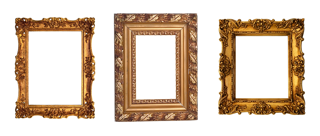 Image - frame carved gold design filigreed