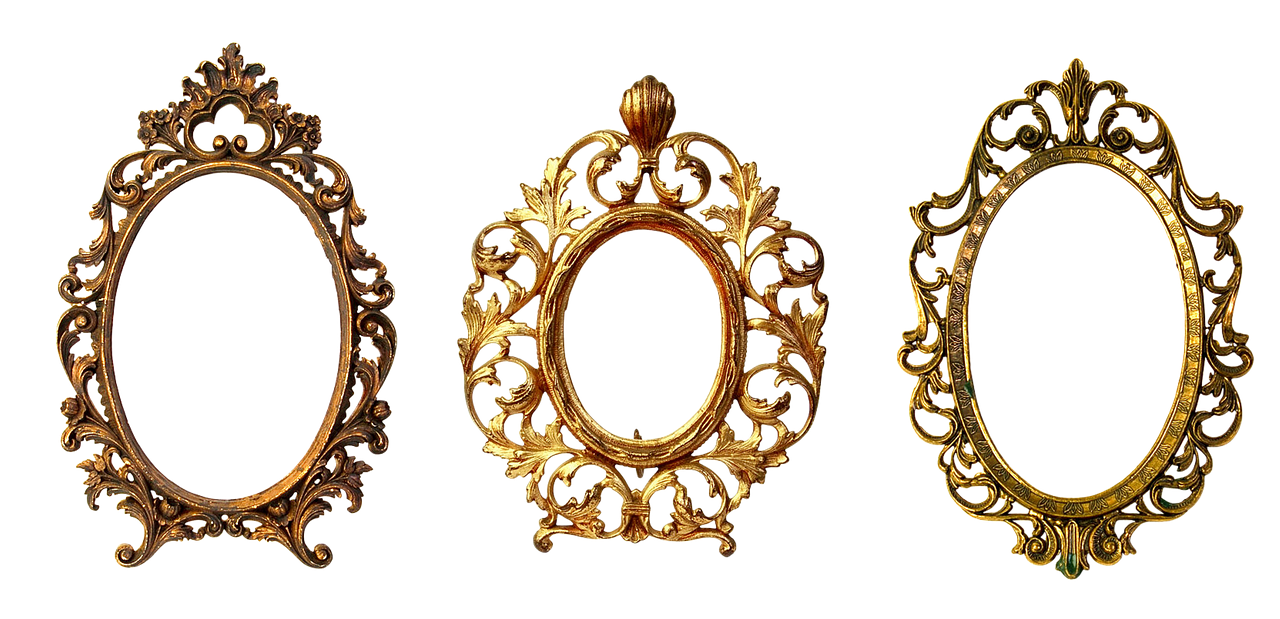 Image - frame oval wooden frame decorative