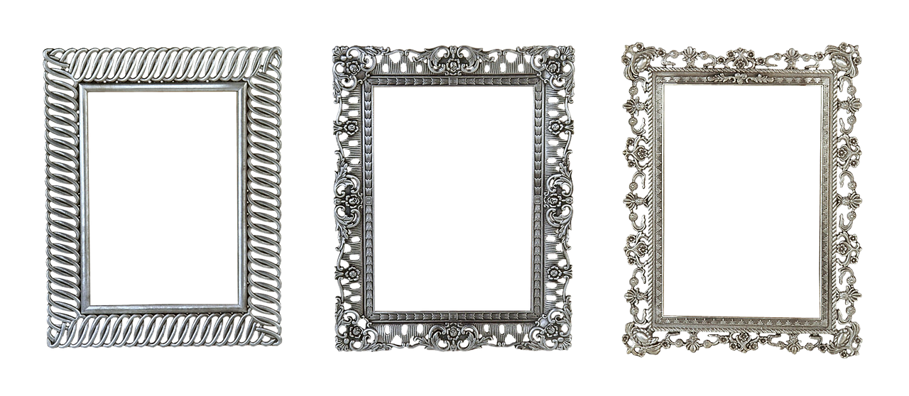 Image - frame metal frame decorative silver