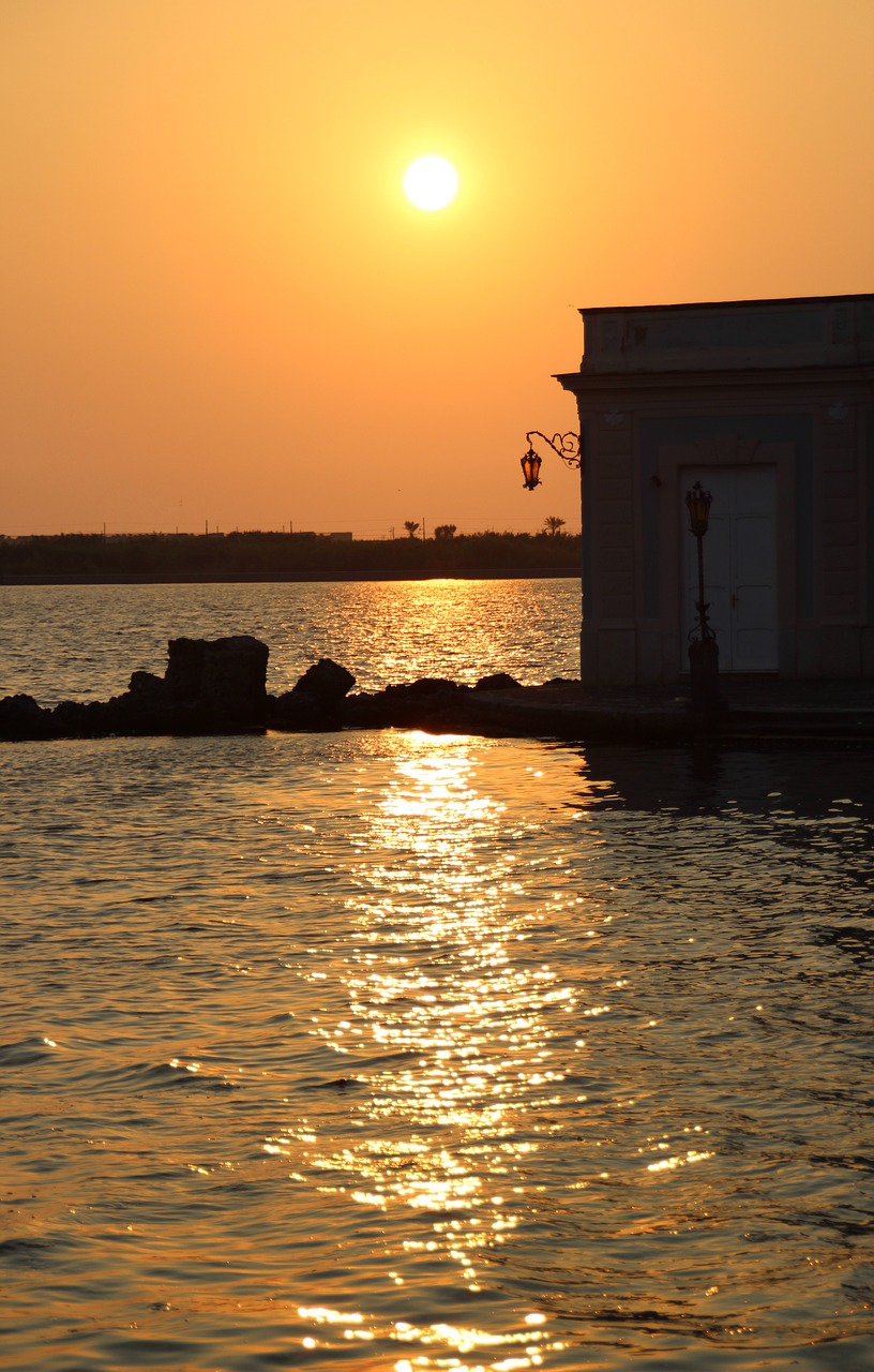 Image - sunset sea sky atmosphere horizon