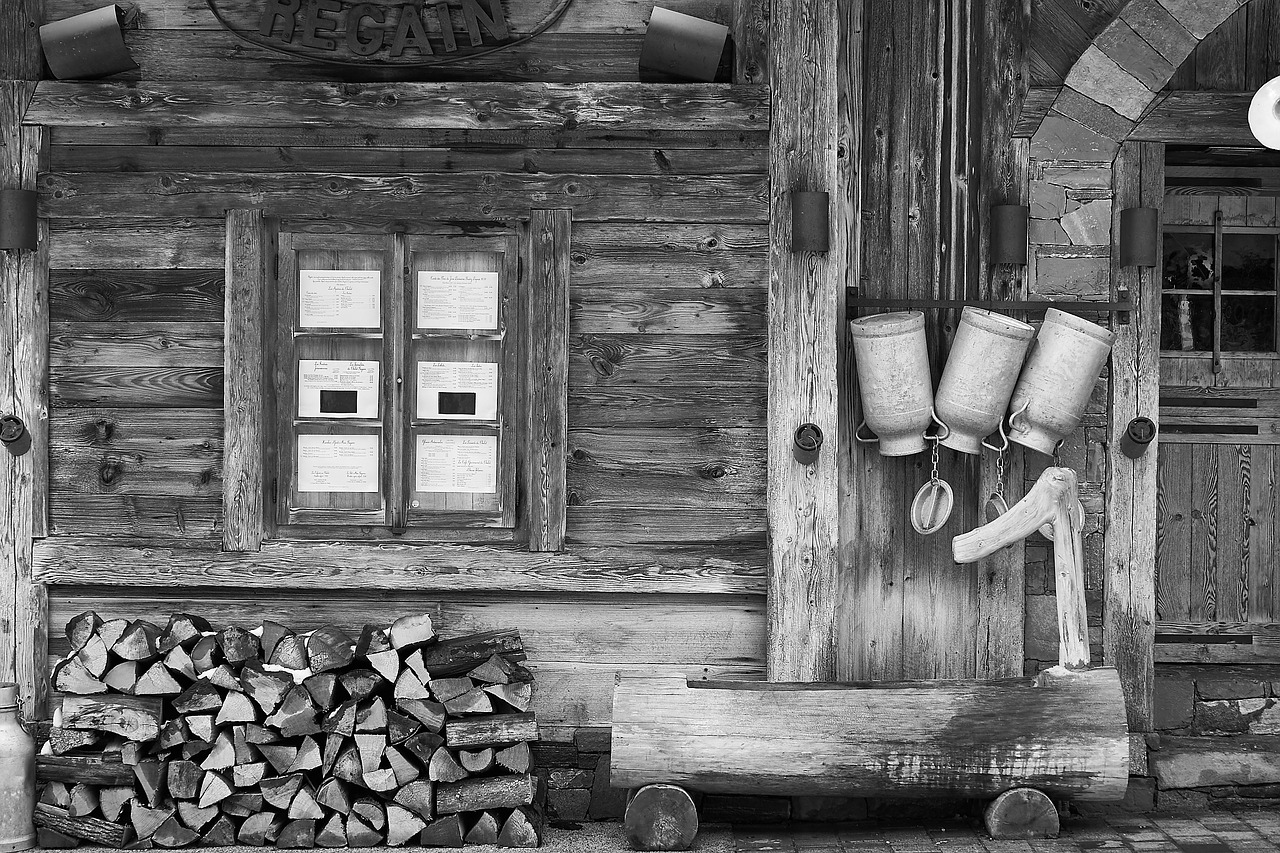 Image - chalet wood nature house logs