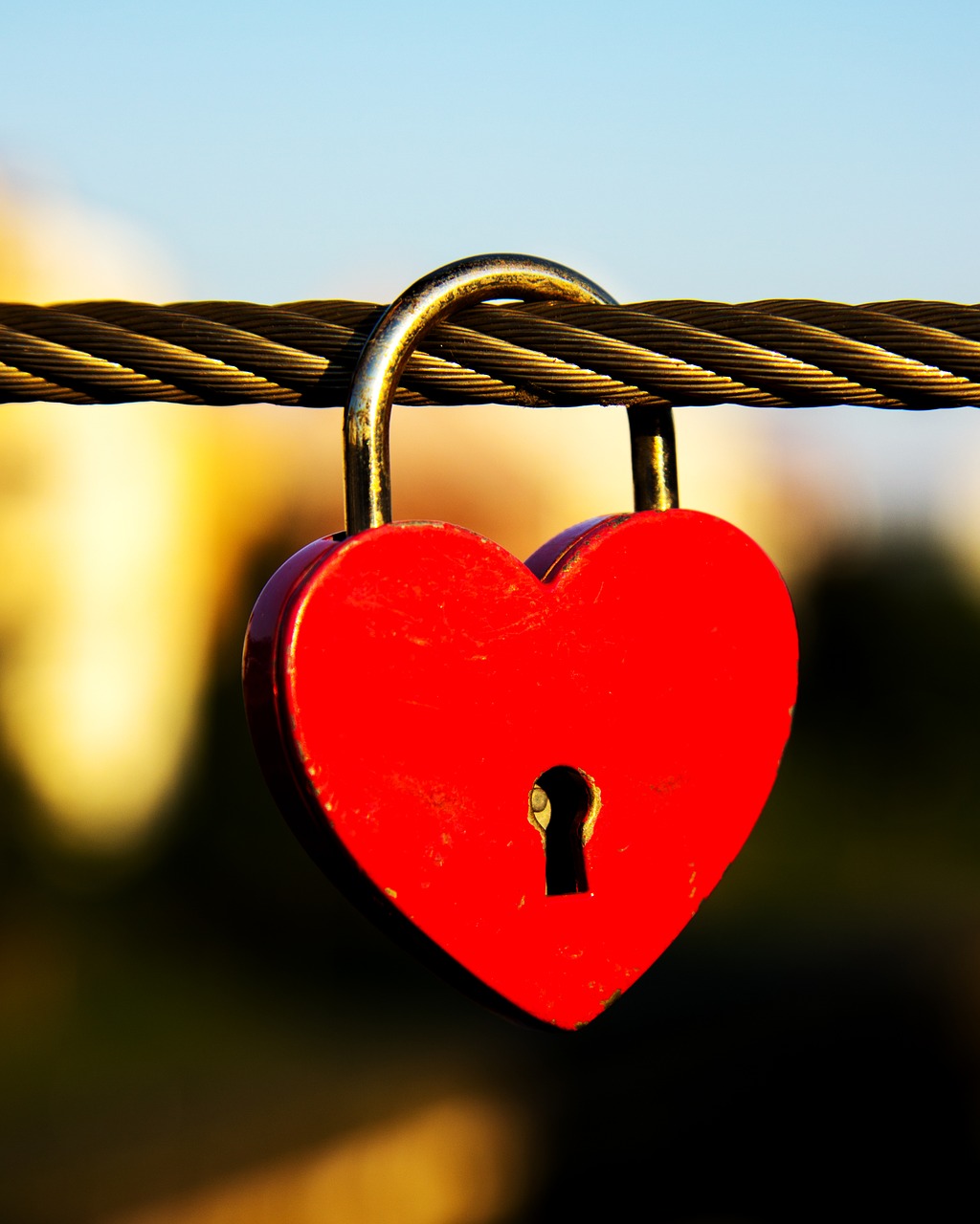 Image - heart castle bridge love padlock