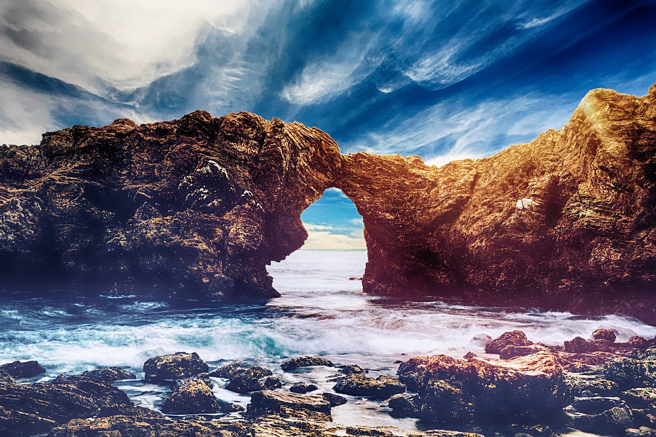 Image - coast sea rock beach landscape