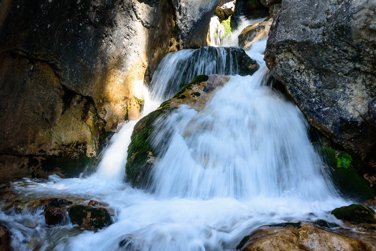 Image - waterfall torrent alpine nature