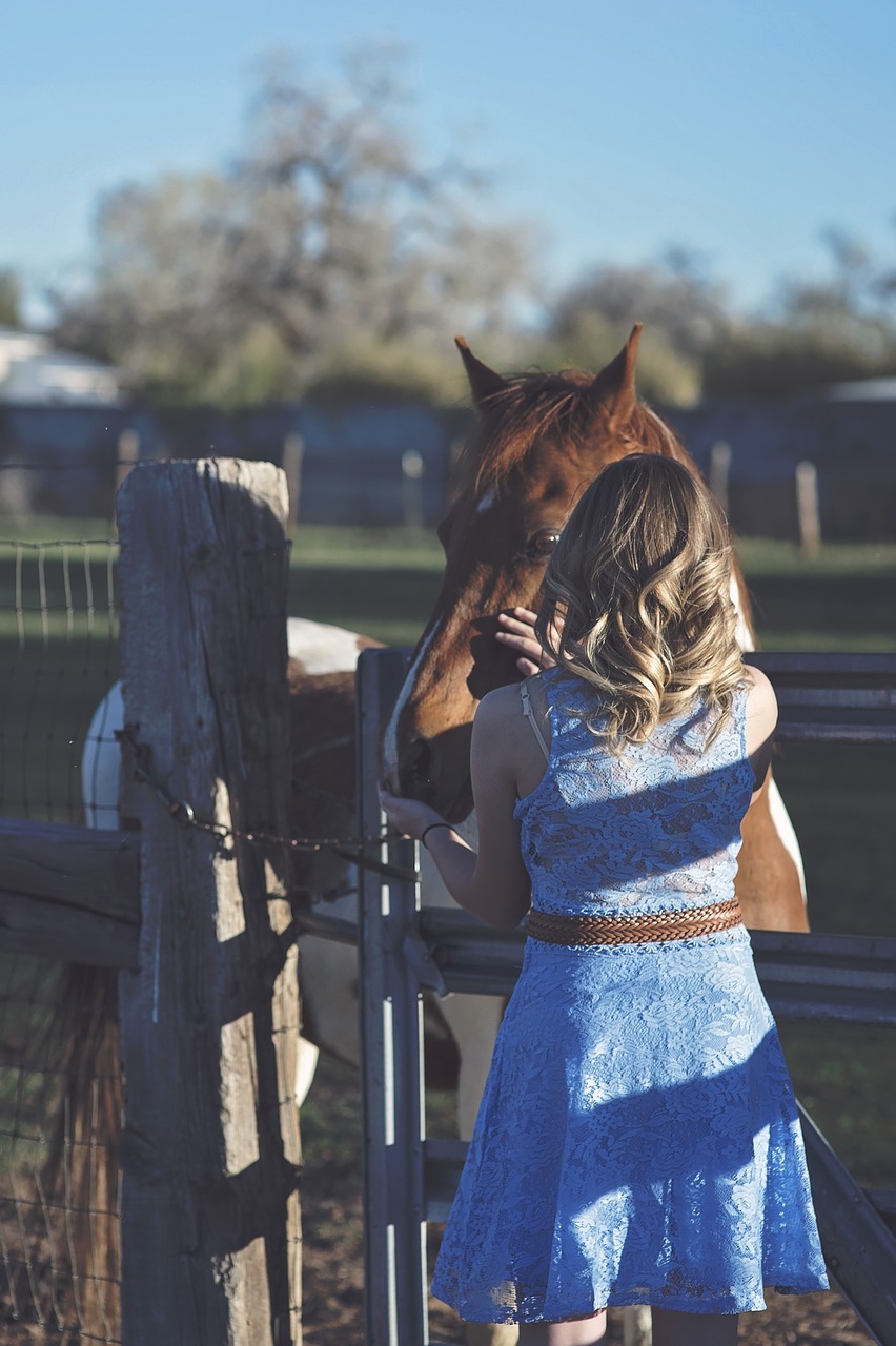 Image - girl horse countryside rural