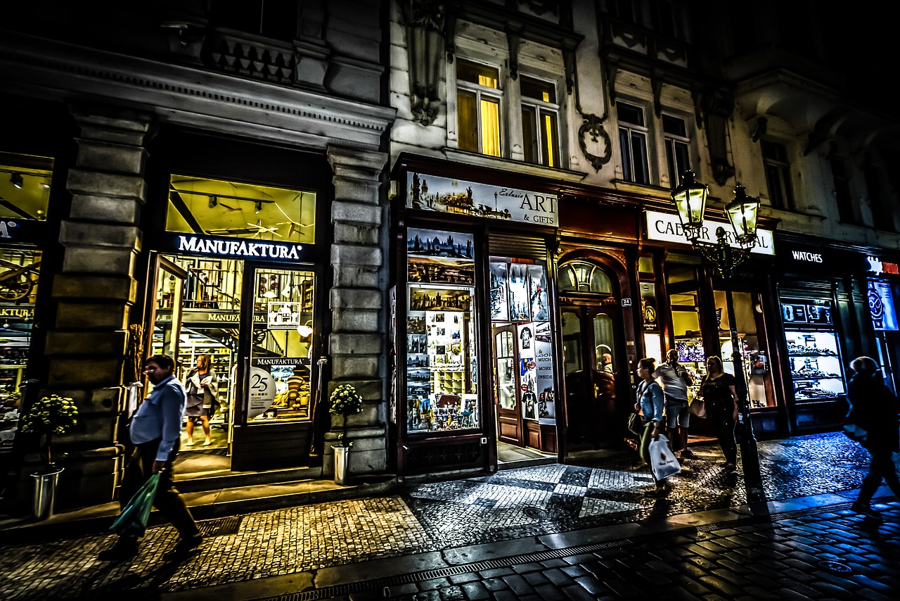 Image - prague czech shop store evening