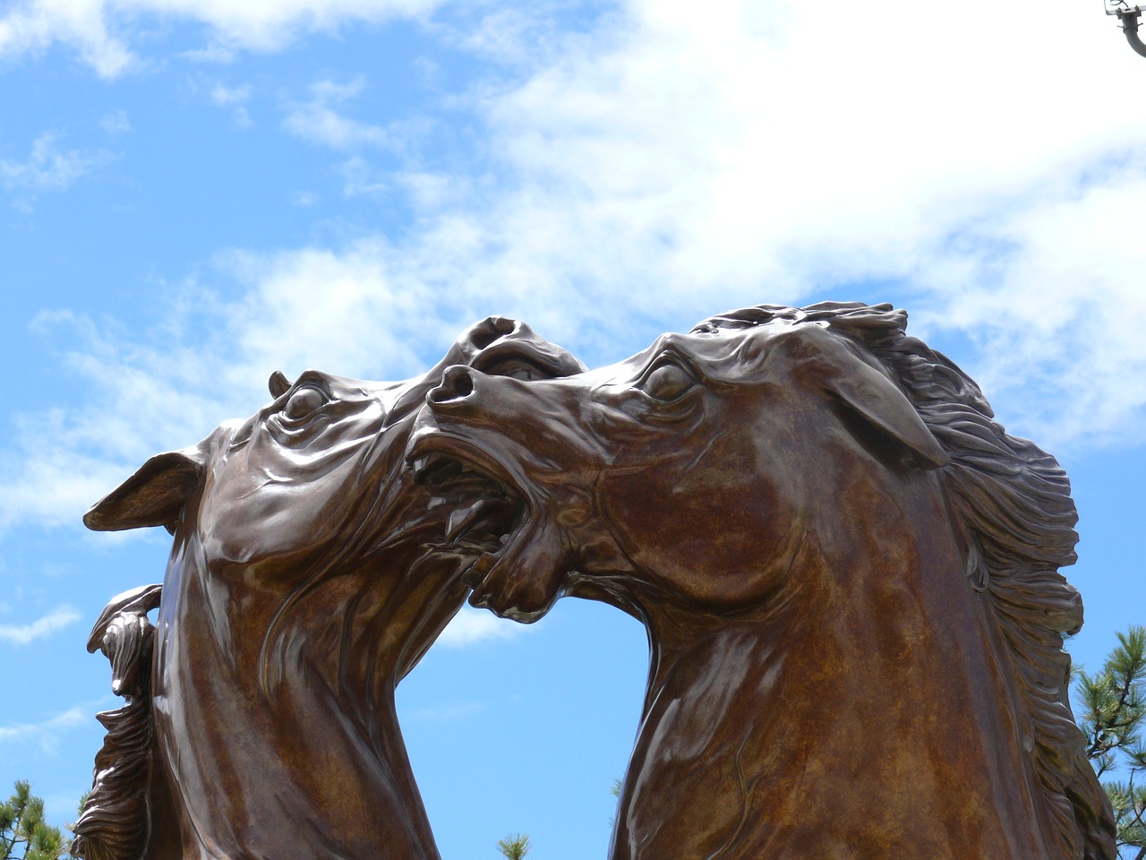 Image - art bronze statue horses statue