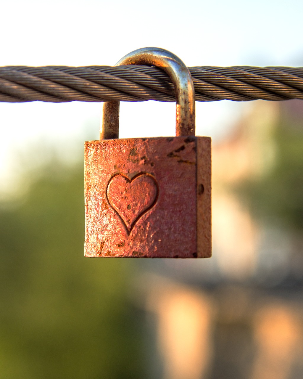 Image - heart castle bridge love padlock