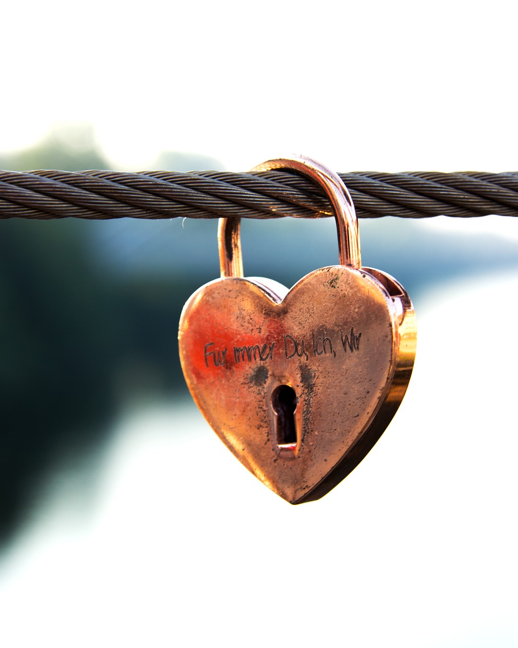 Image - heart castle bridge love padlock
