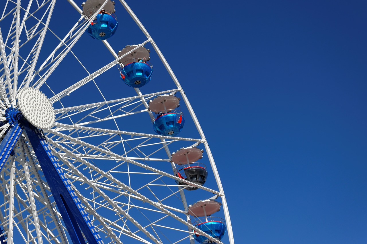 Image - carousel sommerfest sky blue