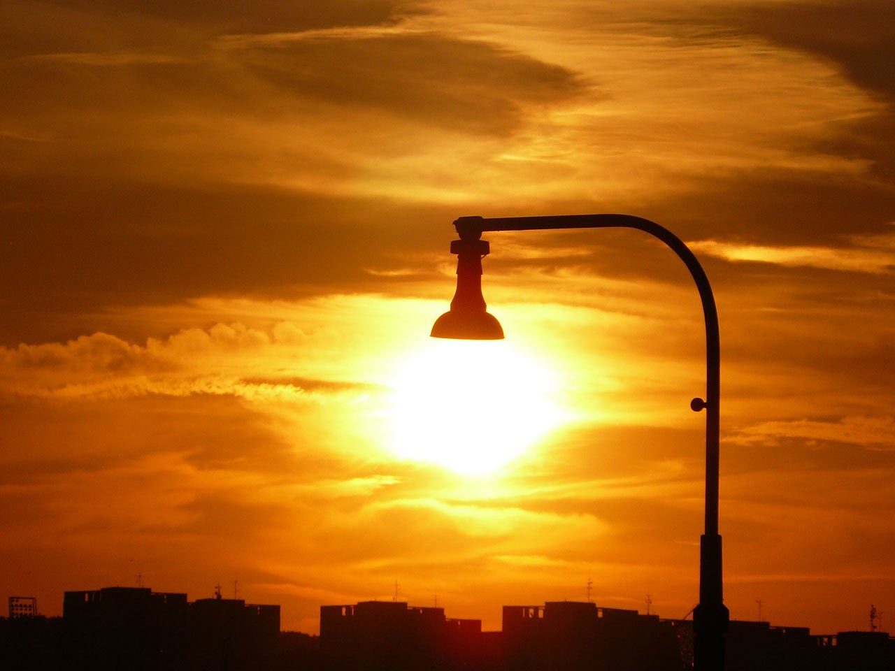 Image - lamp light sun sunlight city sky