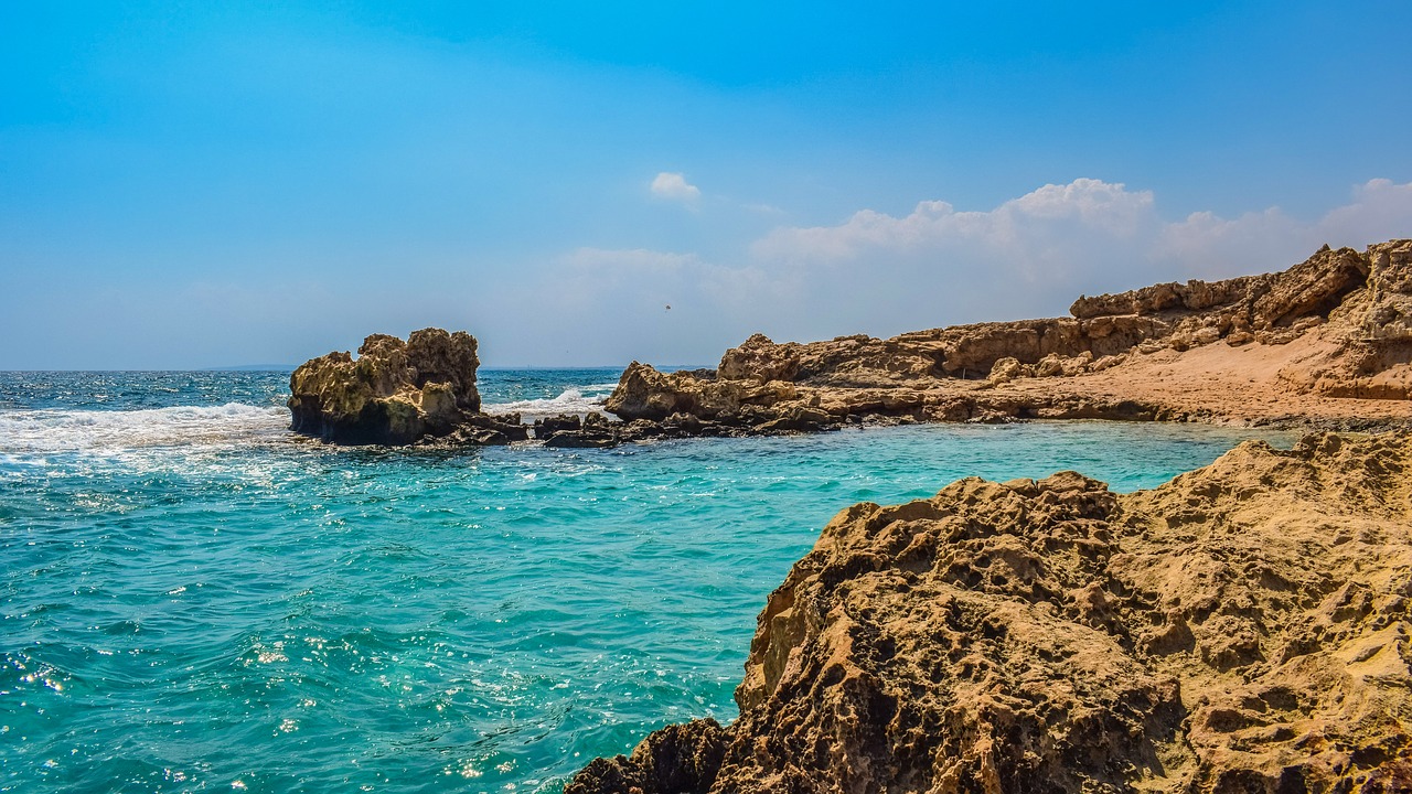 Image - rocky coast sea turquoise nature