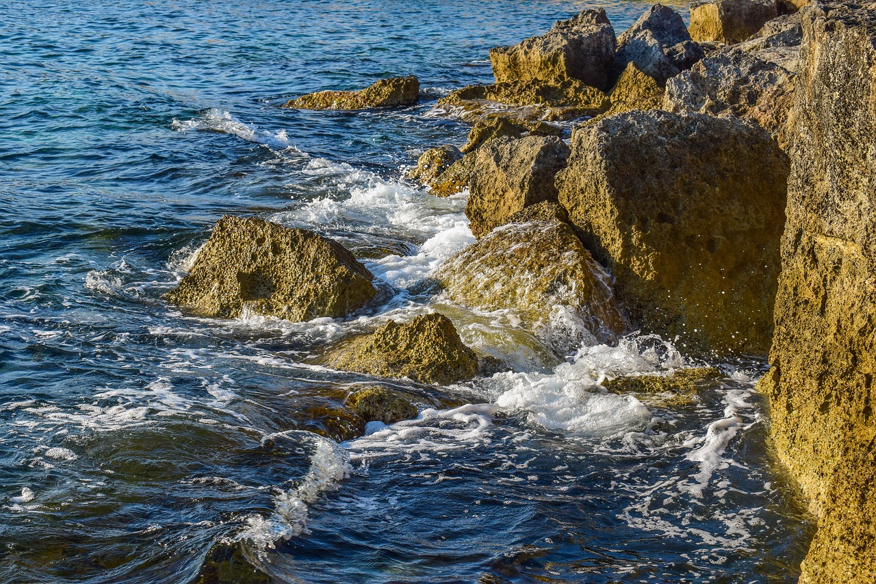 Image - rocks rocky coast wave spray foam