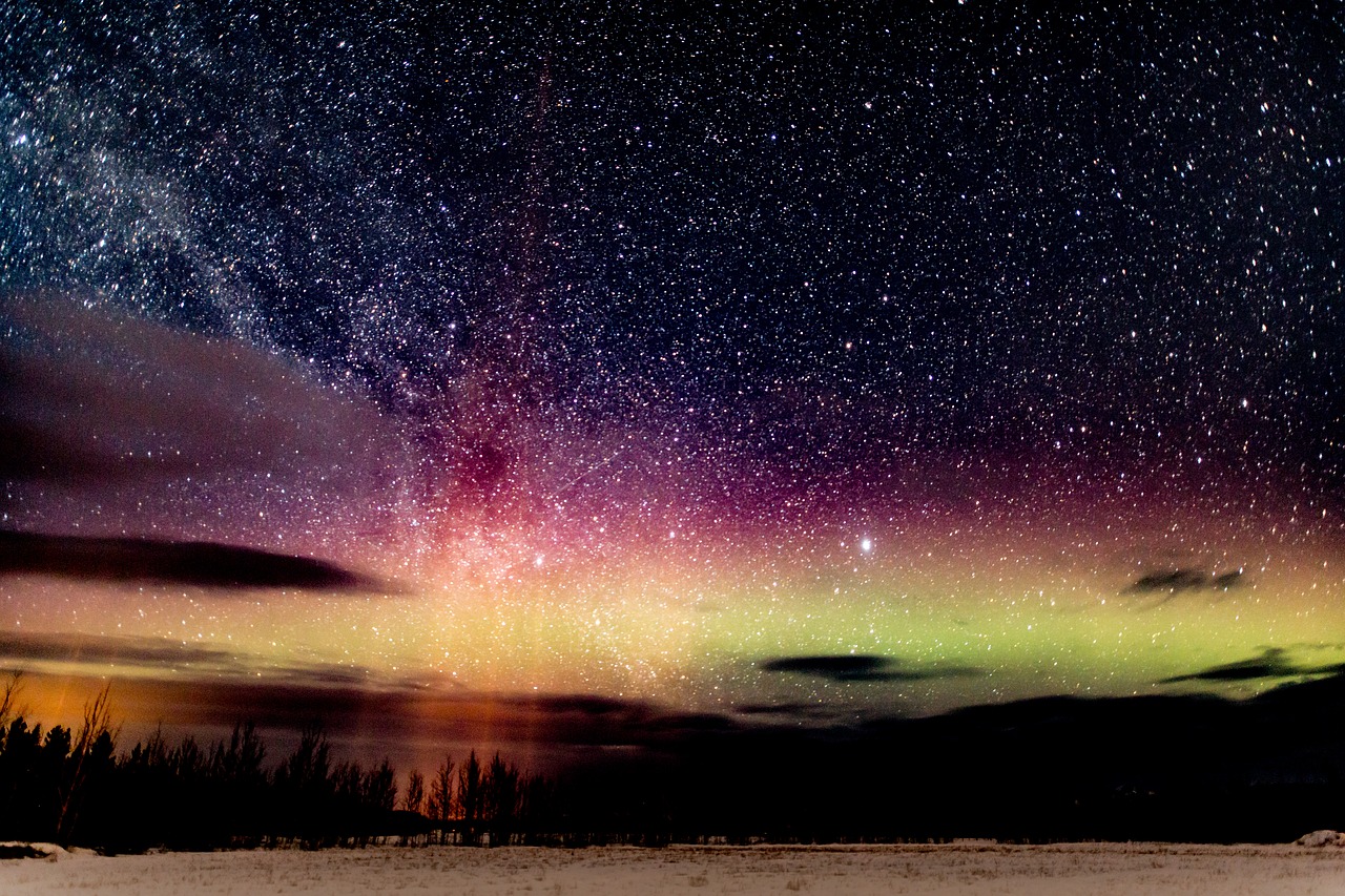 Image - aurora borealis night northern sky