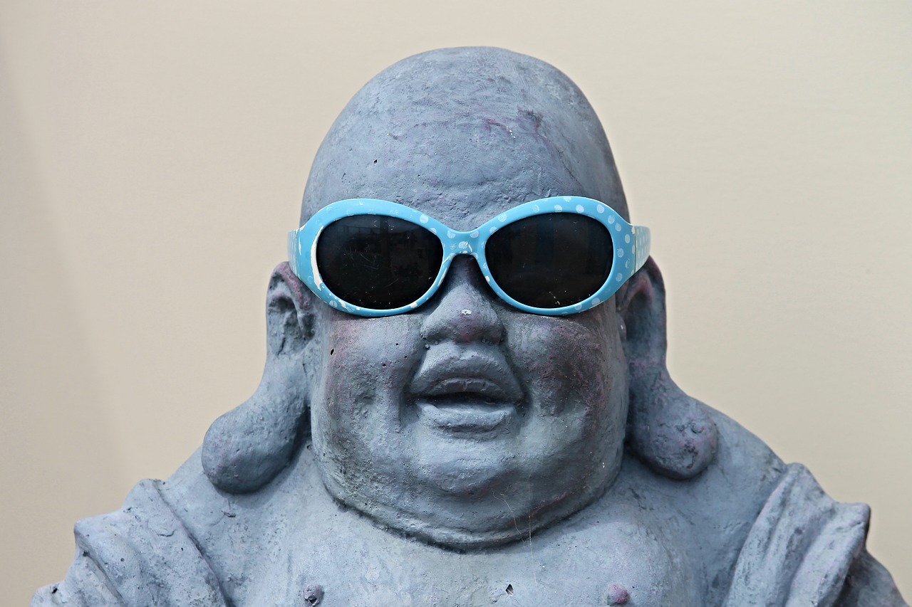 Image - figure buddha sunglasses