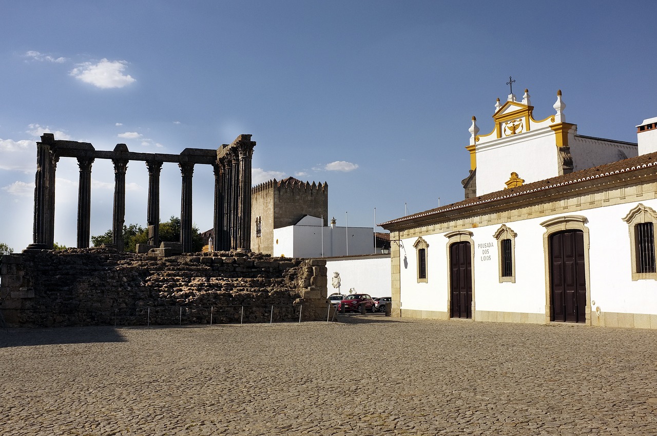 Image - portugal evora roman temple ruins