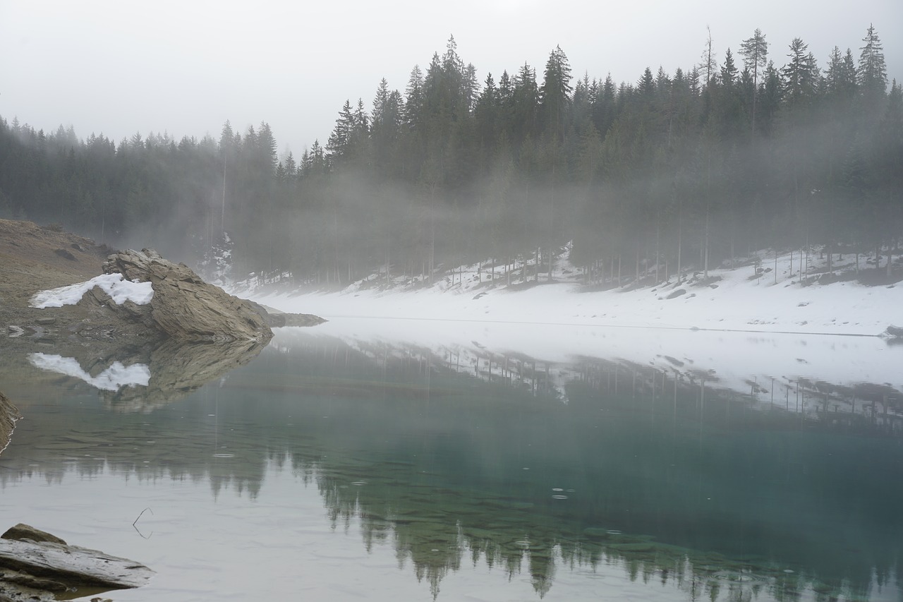 Image - lake snow landscape winter bergsee