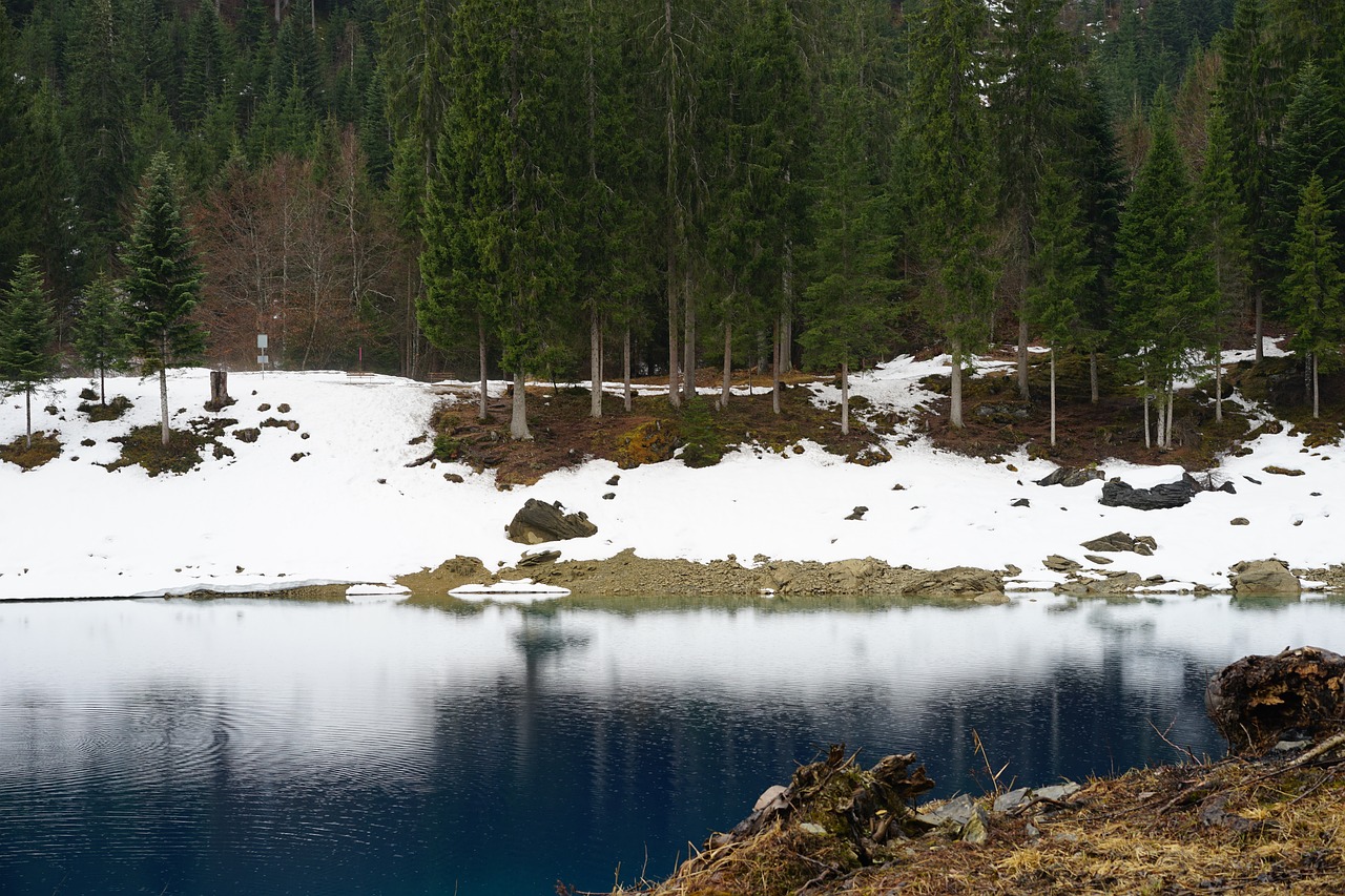 Image - lake snow landscape winter bergsee