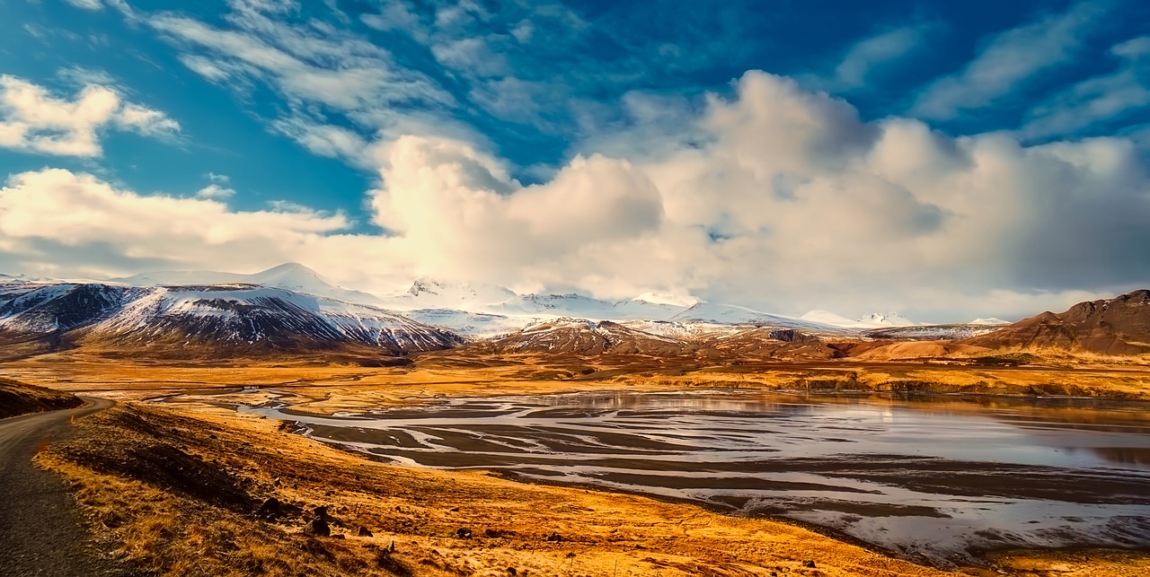 Image - iceland sky clouds landscape