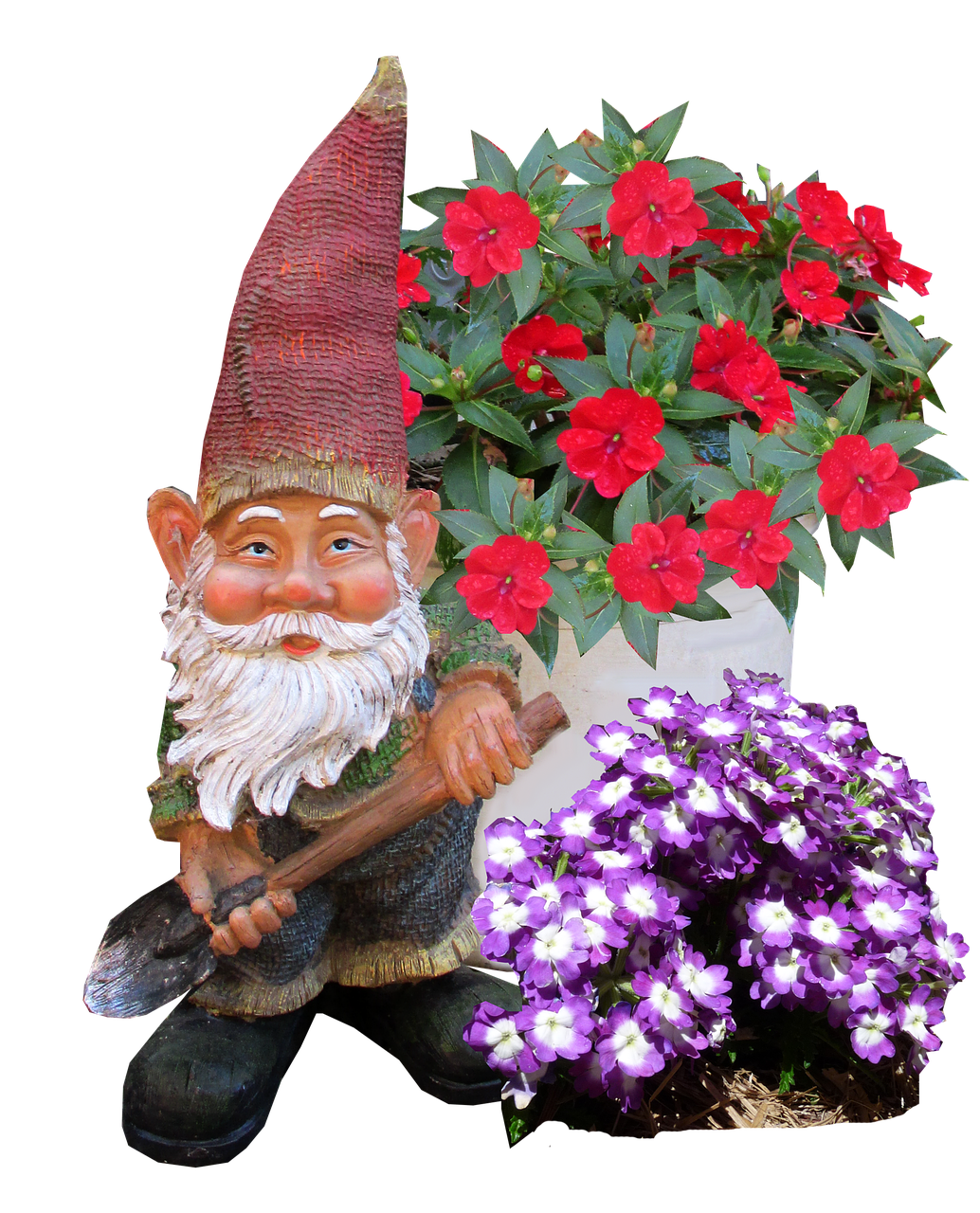 Image - gnome flowers cut out