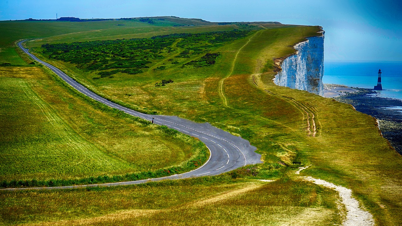 Image - cliff coast road landscape travel