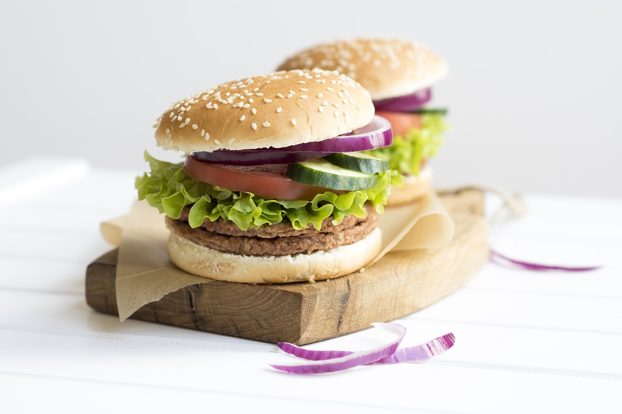 Image - a sandwich burger meat vegetables