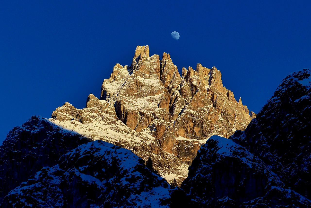 Image - dolomites south tyrol hiking moon