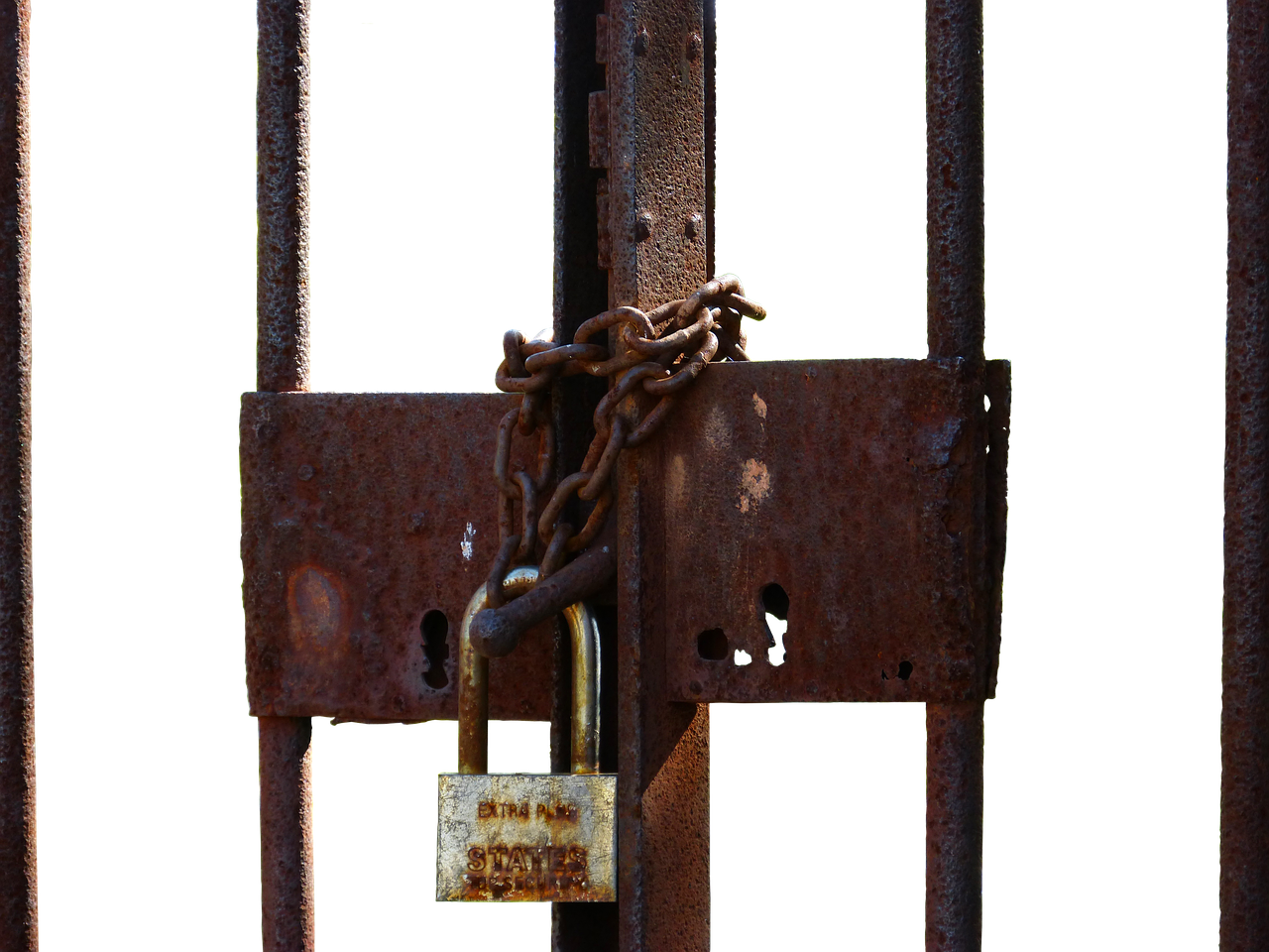 Image - grid closed padlock castle