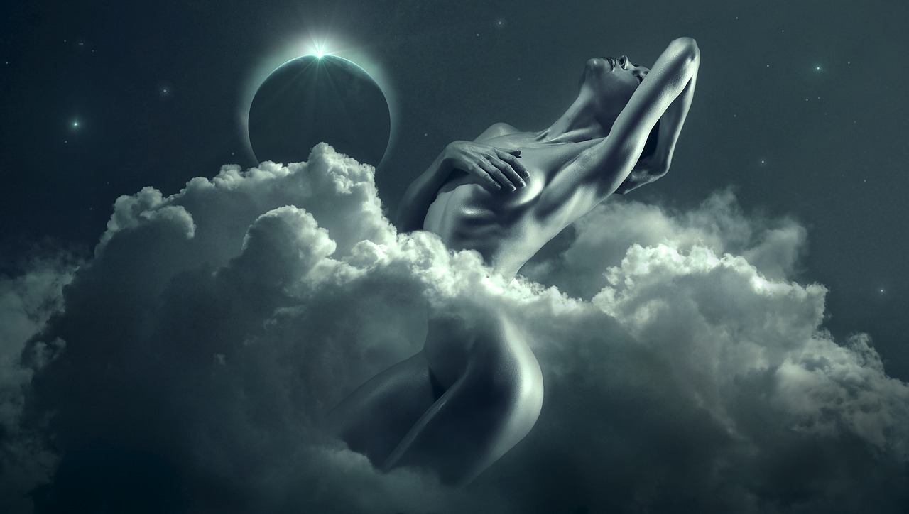 Image - fantasy clouds woman erotic sky