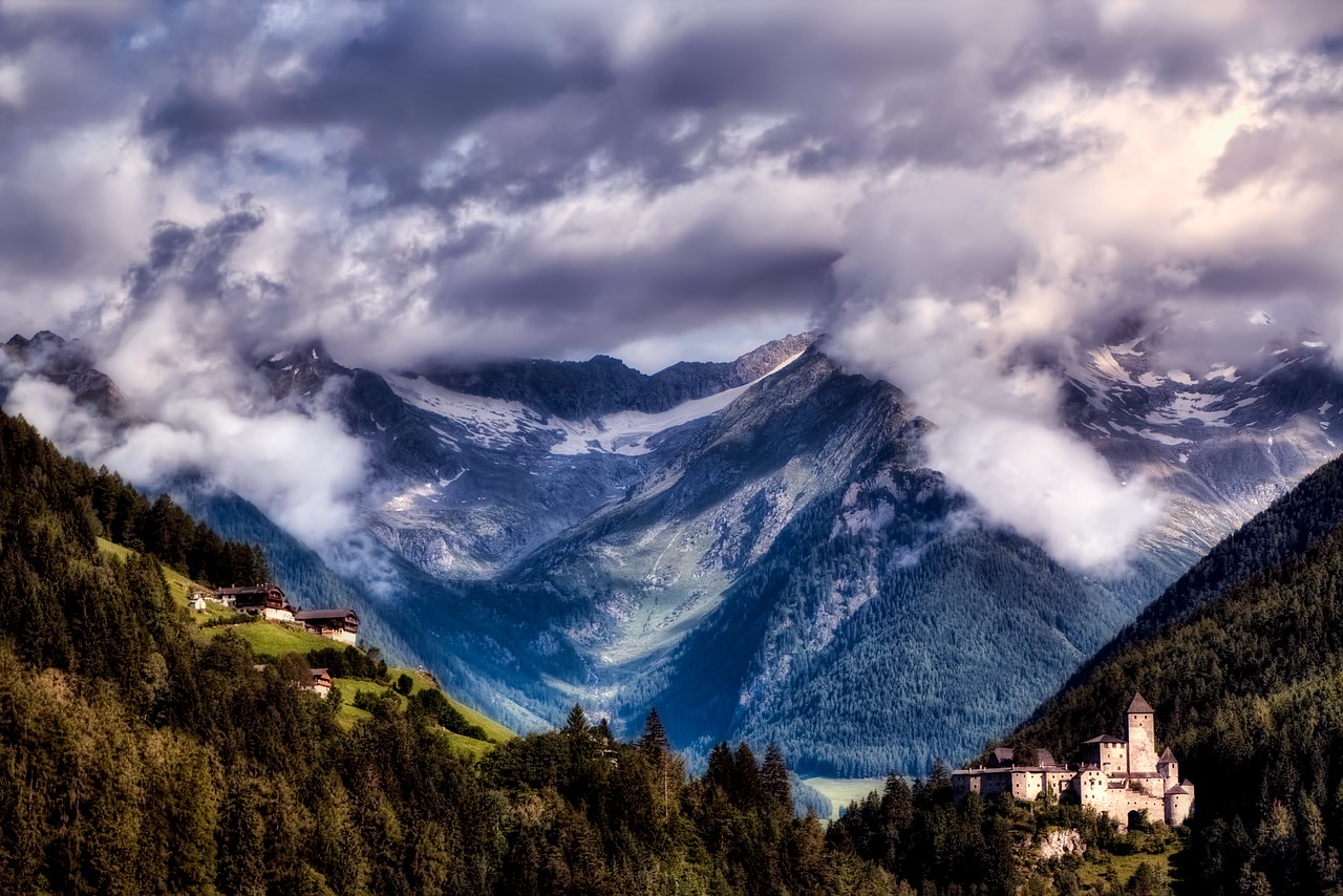 Image - italy mountains sky clouds