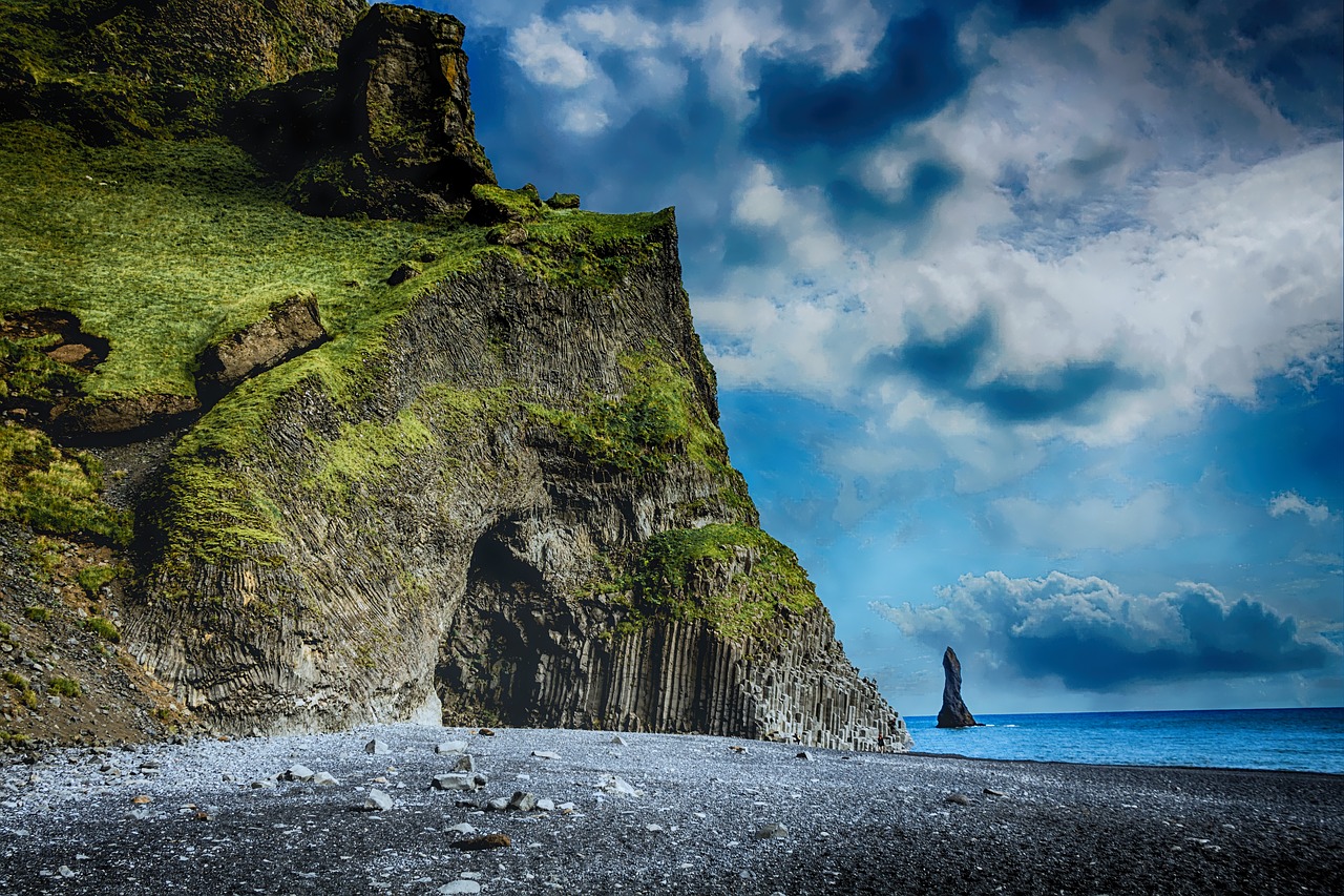 Image - coast beach cliff sea sand water