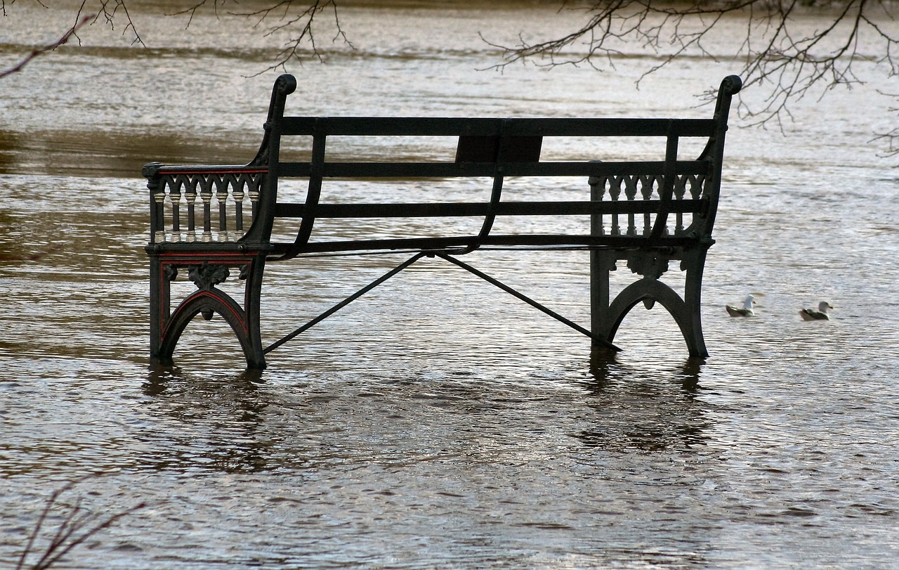 Image - bench flood park metal seat