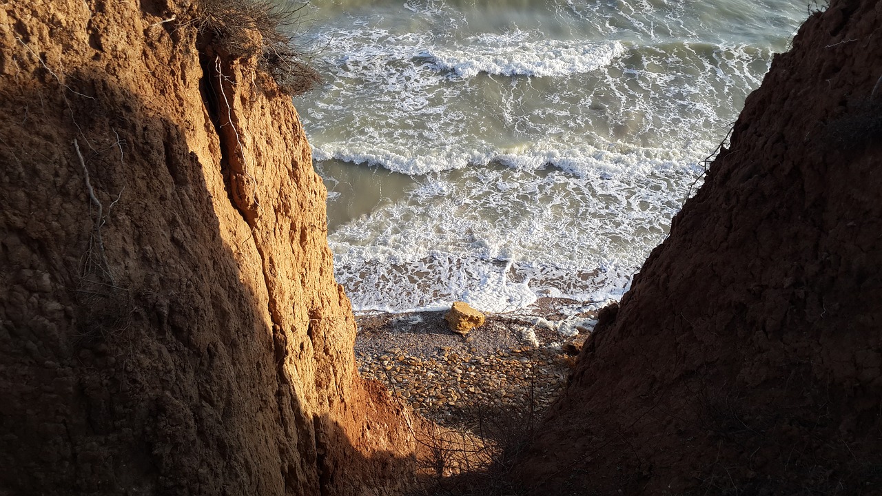 Image - sea canyon stone wave foam