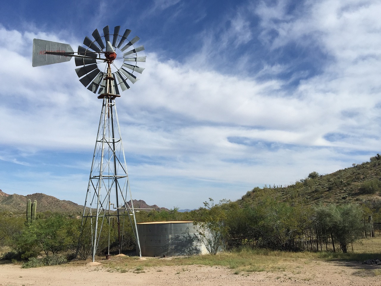 Image - arizona windmill cattle tank ranch