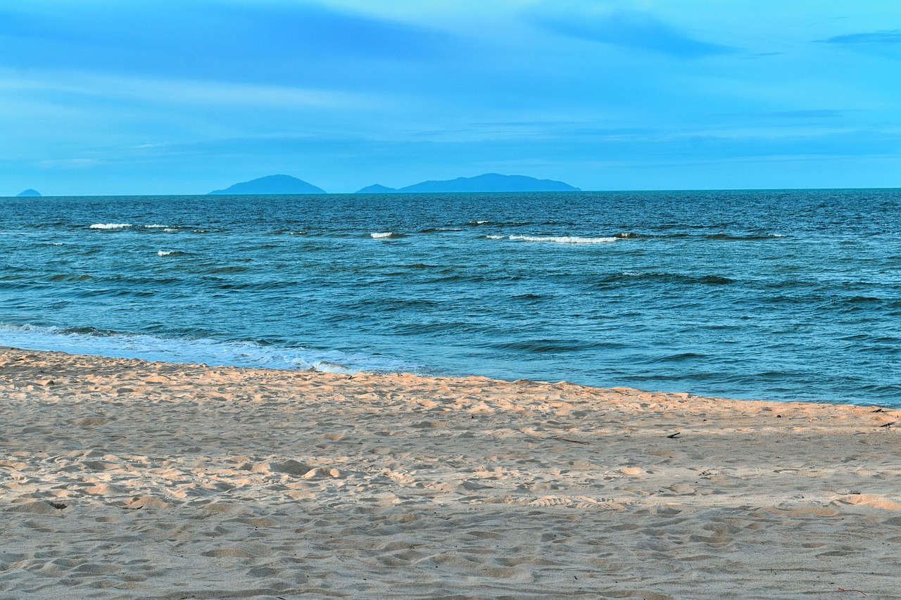 Image - blue sea sand ocean water wave