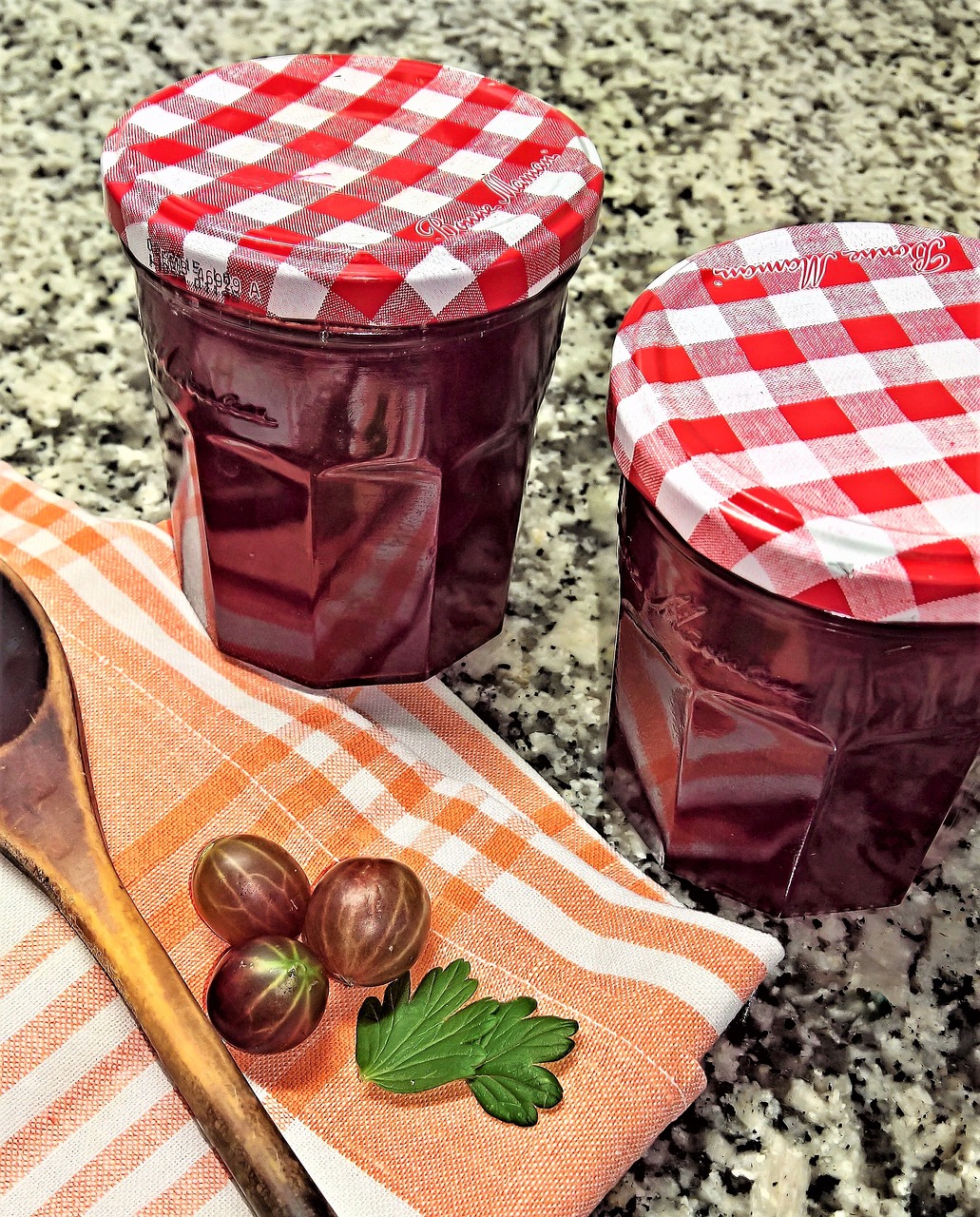 Image - jam red gooseberries fruits