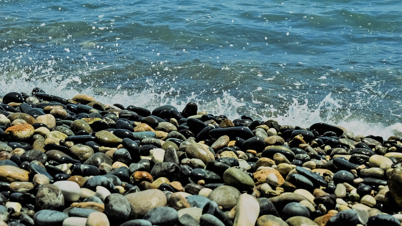 Image - stones pebbles nature beach sea