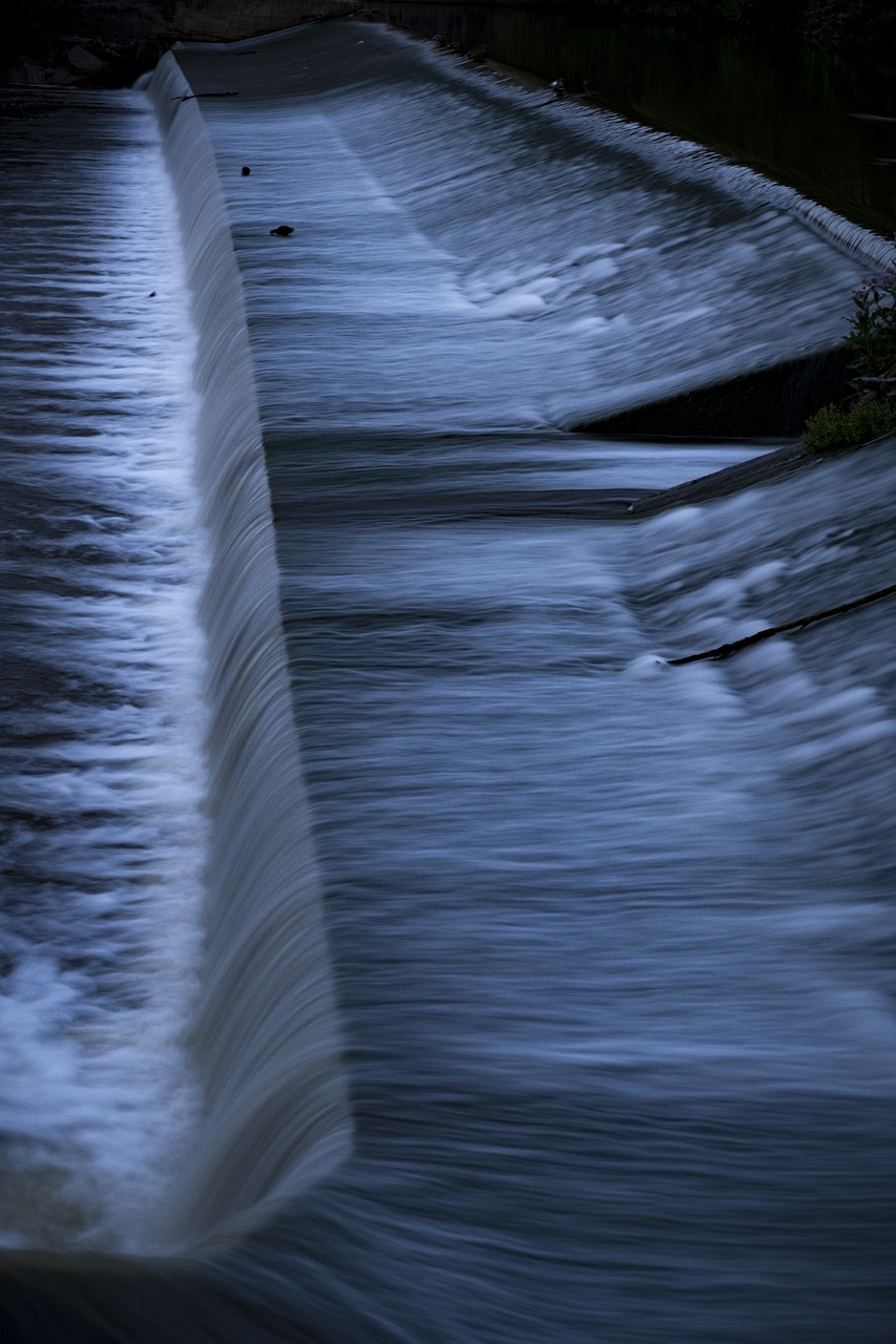 Image - night water river waterfall fluent