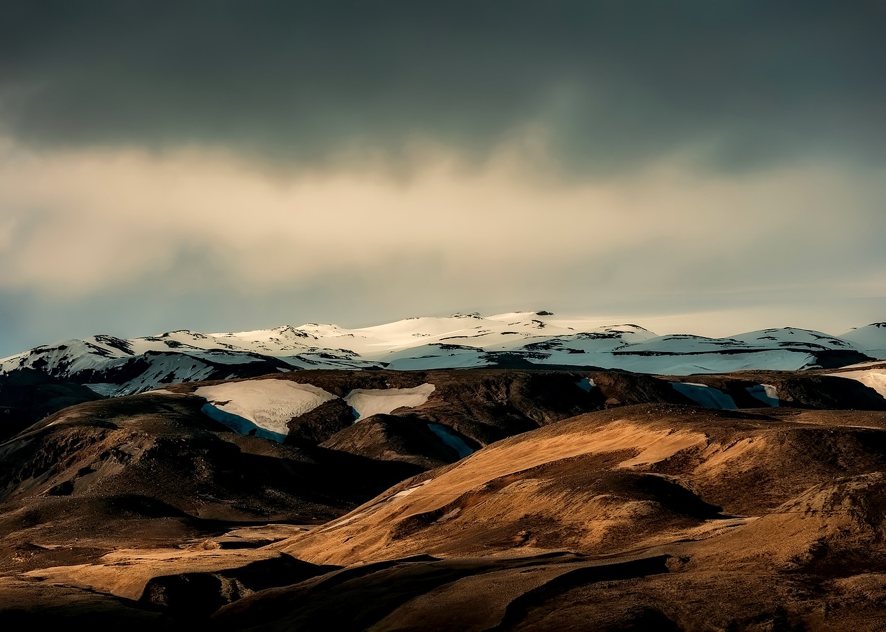 Image - iceland mountains snow landscape