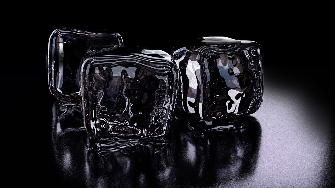 Image - ice cubes 3d rendering refreshment