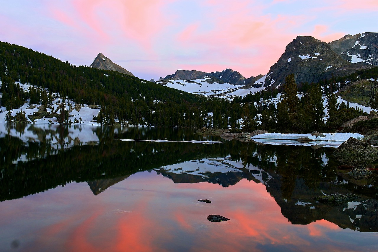 Image - sunset wind river wyoming