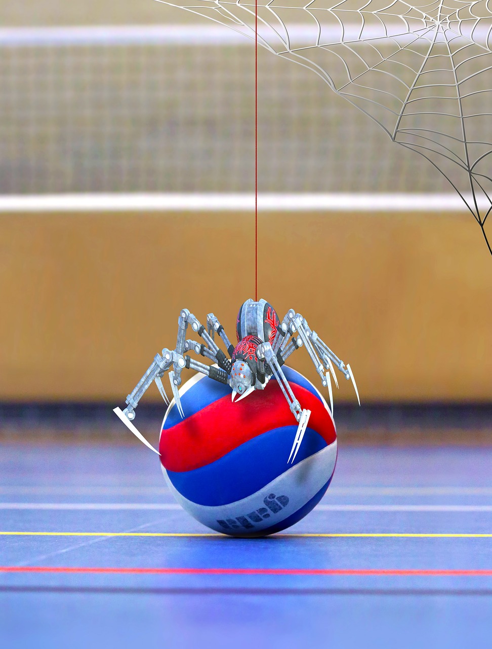 Image - spider volleyball network sport