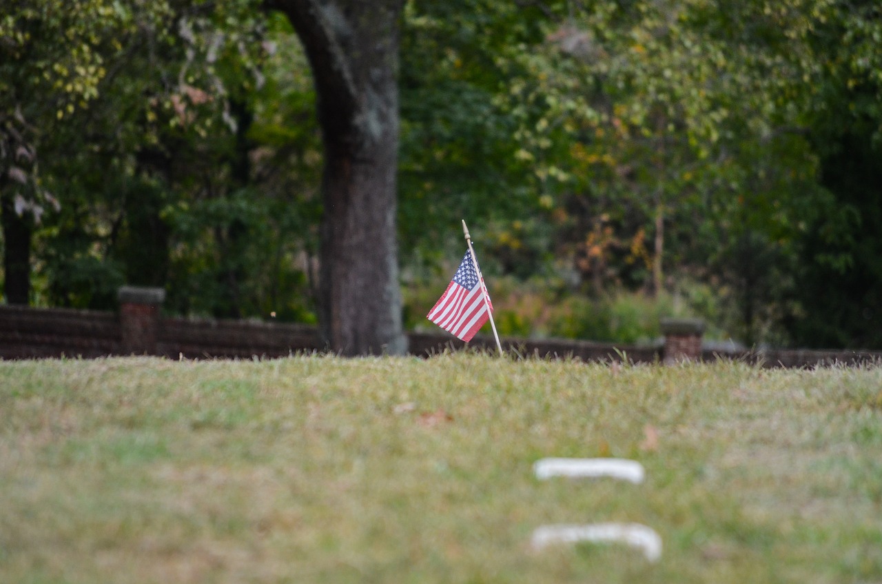 Image - american flag cemetery outdoors
