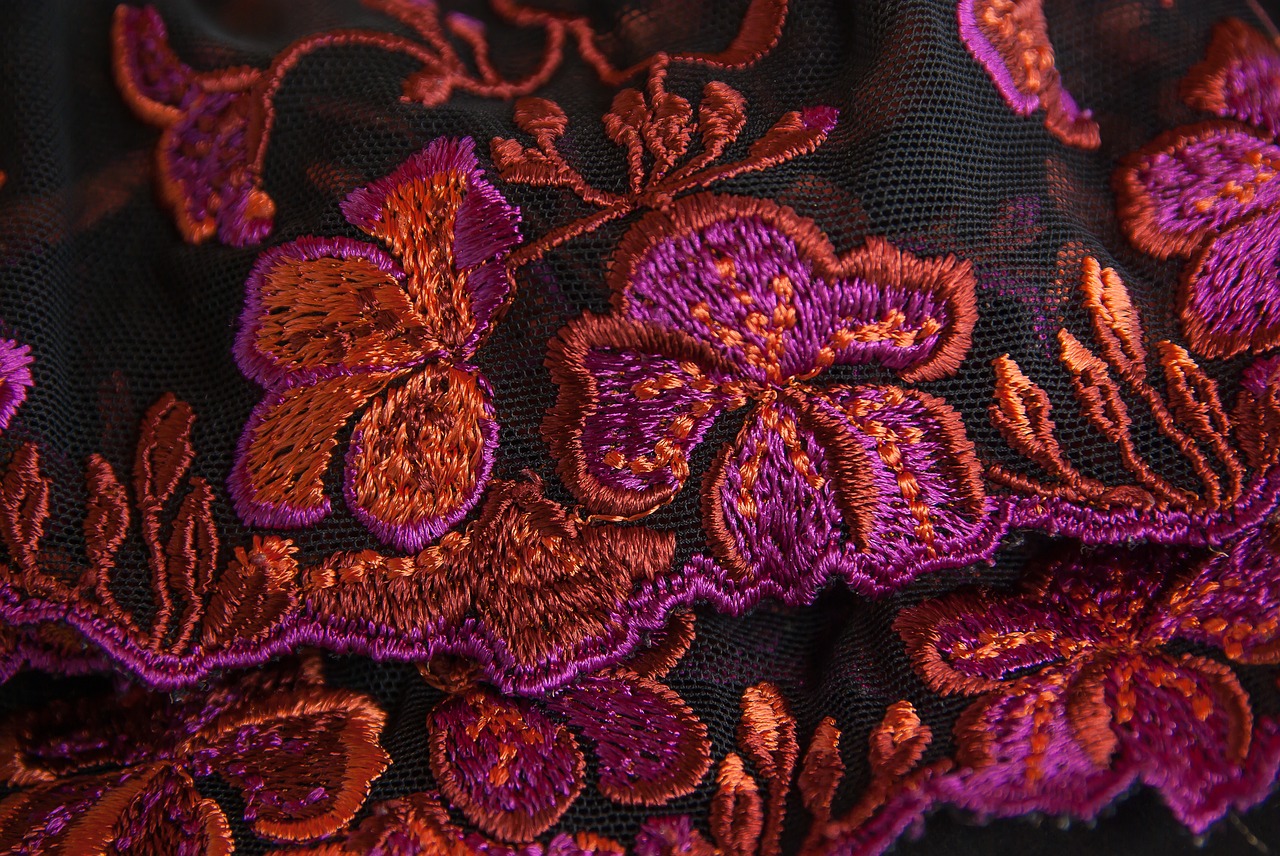 Image - lace embroidery couture flowers