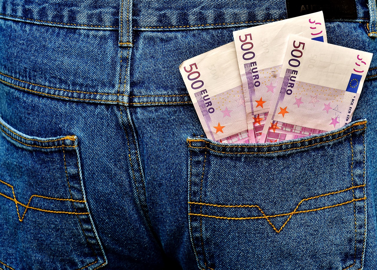 Image - money euro jeans pocket