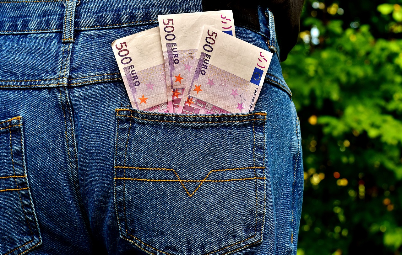 Image - money euro jeans pocket