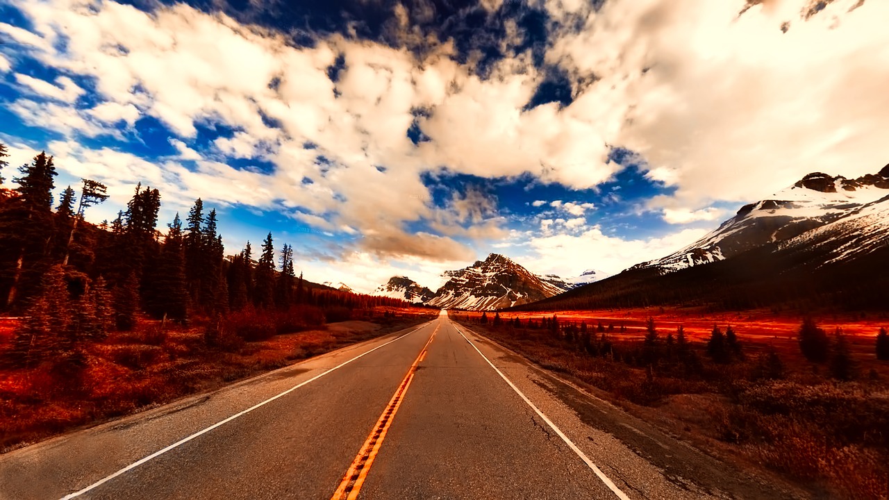 Image - alberta canada travel road highway