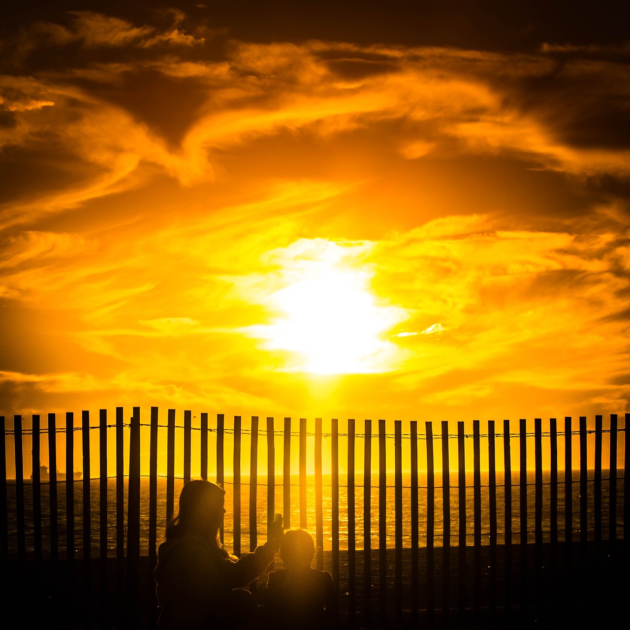 Image - sun sky fire orange nature summer