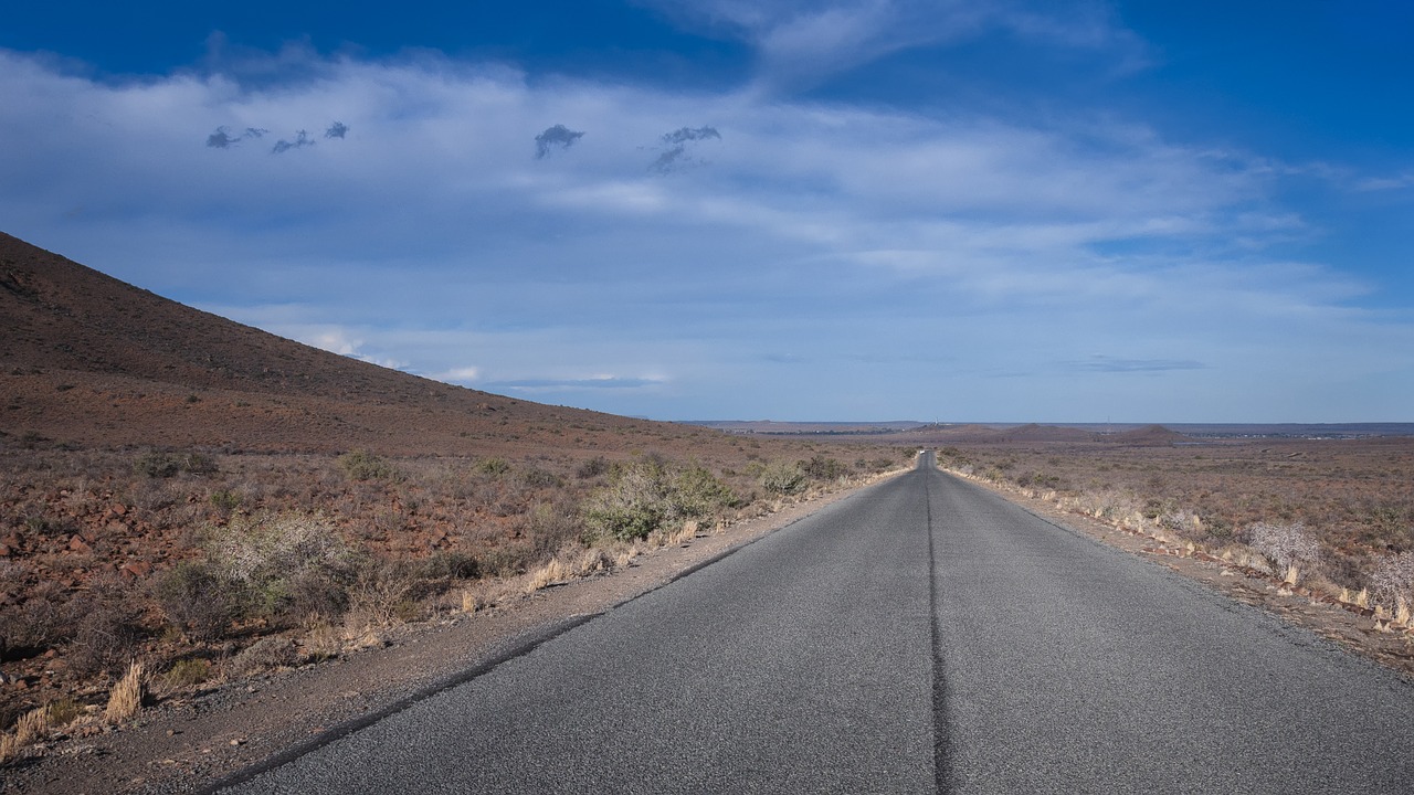 Image - road land horizon blue nature